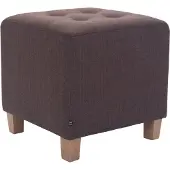 CLP Sitzhocker Pharao, 151400703, bis 120 kg, Stoff, braun, 45 x 46 x 45cm