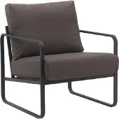 CLP Lounger Manea I Relaxsessel Kunstleder Oder Stoff Bezug I Mit Stabilem Metallgestell I Gepolsteter Clubsessel