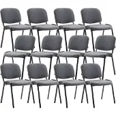 CLP 12er Set Besucherstuhl Ken Stoff rot