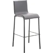 CLP Barhocker Avola Leder Flach B78 Metallgestell schwarz grau