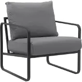 CLP Lounger Manea grau/Kunstleder
