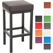 CLP Barhocker Taylor Sitzhöhe 78 cm mit Kunstlederbezug und schwarzem Metallgestell | Farbe braun