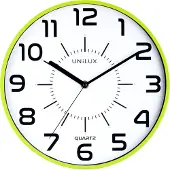 Unilux Wanduhr POP ULX - Ø 28 cm - Gehäuse: grün - Ziffernblatt: weiß