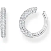 Thomas Sabo Ohrklemme "Schmuck Silber 925 Ohrring Earcuff", silber (silberfarben, kristallweiß, kristallweiß), Ohrringe, Damen, Silber 925 (recycelt), Ohrklemme, mit Zirkonia (synth.)
