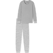 Schiesser Schlafanzug "Casual Essentials" 2 Baumwolle, Rundhalsausschnitt, langärmelig