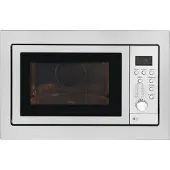 Exquisit Einbau-Mikrowelle EMW 2539.1 Hi | Heißluft & Grill | max. 2500 W | Garraum 25 l | Edelstahl-Glas Front