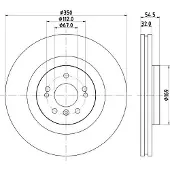 Hella Bremsscheibe PRO High Carbon 8DD 355 128-591