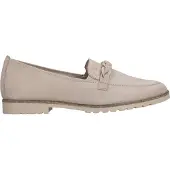 Tamaris Loafer , Damen, Gr. 38, Synthetik Textil, grau (taupe), Nubukleder, unifarben, Schuhe Loafer, Chunky Slipper, Plateau Slipper mit seitlichen Stretcheinsätzen