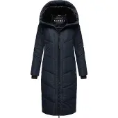 MARIKOO Damen Winterjacke Nadaree – lang, warm & mit Kapuze