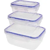 Excellent houseware Lebensmittelbehälter Vorratsdosen mit Silikondichtung 3er SET