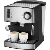 Clatronic Espresso- und Cappuccino-Automat | 15 bar Pumpdruck | Tassenvorwärmfunktion | mit Aufschäum- und Heißwasserfunktion | ES 3643