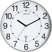 Unilux WAVE Wanduhr mit Funksteuerung metallgrau, D: 30 cm,