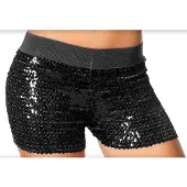 Coppens Pailletten Hotpants schwarz