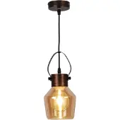 Näve Pendelleuchten - Glas Pendelleuchte "ALEX" Ø: 14cm, Hängelampe im Vintage Style, aus Metall und Glas in gelb, 128 cm hoch, Ø 14 cm, E27-Fassung