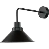 Licht-Erlebnisse Wandleuchte Schwarz E27 Metall Industrial Wandlampe