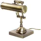 Licht-Erlebnisse Handgefertigte Schreibtischlampe Messing in Bronze verstellbar E14 Klavierleuchte Tischleuchte