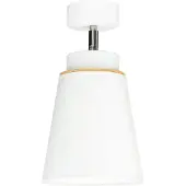 Licht-Erlebnisse Wandleuchte Weiß E27 Stoff Metall Modern Wandlampe