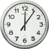 MAUL Wanduhr MAULride Ø 61 x 7.1 cm funkgesteuert Kunststoff 1 x AA (1.5 V) silber