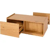 Mendler Couchtisch MCW-J78, Wohnzimmertisch Beistelltisch Sofatisch, Schublade, MDF 110x50x40cm Eiche-Optik