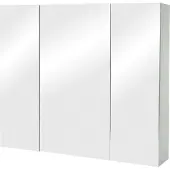 MCW Spiegelschrank MCW-B19b, Badschrank Hängeschrank, 6 Regalböden hochglanz MVG- 70x80x16cm grau
