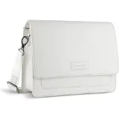 Bugatti Umhängetasche "Damen ELSA echt Leder", Damen, Gr. B/H/T: 25cm x 18cm x 7cm onesize, weiß, Leder, leicht glänzend, unifarben, Taschen Umhängetasche, echt Leder