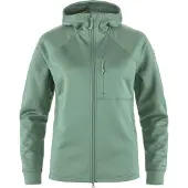 Fjällräven - Fleece für Wanderungen - Abisko Grid Fleece Hoodie W Patina Green für Damen - Größe L - Grün