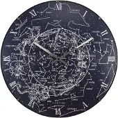 Nextime 3165, Wand, Quarzuhr, Kreis, Blau, Weiß, Glas, Modern