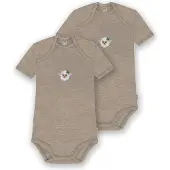 Normani 2er Set Baby Merino Body Kurzarm „Tauranga" - 9289