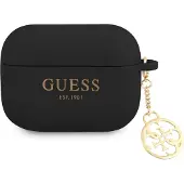 GUESS , Hülle für AirPods Pro Edition 4G Charm aus Silikon mit Anhänger, Schwarz