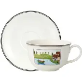 Villeroy & Boch Charm & Breakfast Design Naif Café au lait Obertasse mit Untertasse