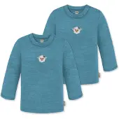 Normani 2er Pack Baby Merino Longsleeve „Taupo" - 9465