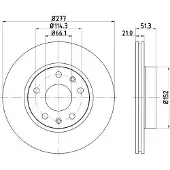 Hella Bremsscheibe PRO 8DD 355 108-901