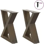 vidaXL Couchtischbeine 2 Stk. Naturstahl 30x(30-31,3) cm Stahl