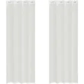 vidaXL Voile Vorhänge mit Ösen 2 Stk. Weiß