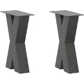 vidaXL Couchtischbeine X-Form 2 Stk. Anthrazit 28x(42-43) cm Stahl