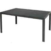 Mojawo Gartentisch Aluminium Kunststoffholz anthrazit / grau 160 x 90 x 74 cm