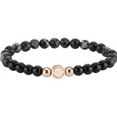 Liebeskind berlin Damen-Armband Stein, Edelstahl, Edelstahl LIEBESKIND Berlin Schwarz/rosé
