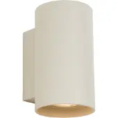 QAZQA Moderne Wandleuchte Beige GU10 50 mm rund 2-flammig - Sandy