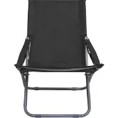 vidaXL Klappbare Strandstühle 2 Stk. Stoff Schwarz - Gartenstühle