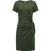 Ragwear Shirtkleid "Knotta" Ohne Taschen Kurzarm Sommerkleid mit seitlichem Bindeband