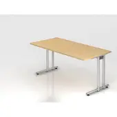 Hjh OFFICE PRO NANO 16 S - 160 x 80 Ahorn/Silber