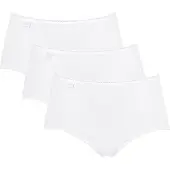 Sloggi Midislip "24/7 Cotton" 3er Pack, Spitze, blickdicht, weiche Baumwollmischung