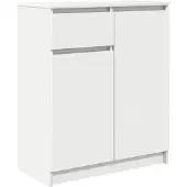 vidaXL Sideboard mit Schublade Weiß 71x35x84 cm Holzwerkstoff