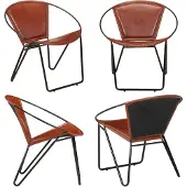 vidaXL Sessel Braun Echtleder - Stuhl - Stühle - Relaxstuhl - Relaxstühle