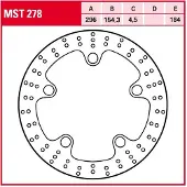 TRW Bremsscheibe mit ABE MST278,DURCH.296MM,FESTST
