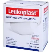 Leukoplast compress Cotton Gauze 10x10cm ste.12f 25x2 St Kompressen