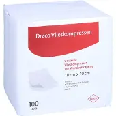 Dräco Vliesstoff-Kompressen unsteril 10x10 cm 4fach 100 St Kompressen