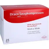Dräco Saugkompressen steril 10x10 cm 25 St Kompressen