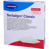 Sorbalgon Classic 10x10 cm Calciumalginat-Kompr. 10 St Verband