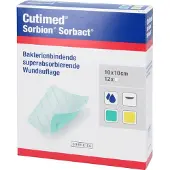 Bsn Medical Cutimed Sorbion Sorbact Wundauflage 10x10 cm 12 St Kompressen